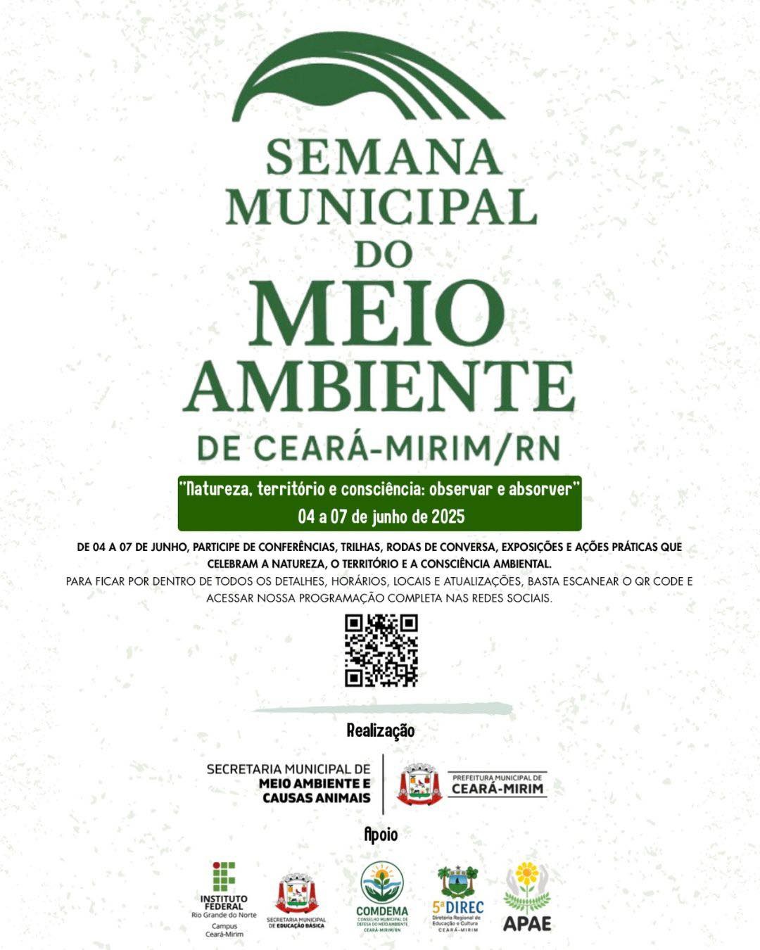CEARÁ-MIRIM REALIZA SEMANA DO MEIO AMBIENTE COM AMPLA PROGRAMAÇÃO